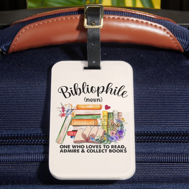 Bibliophile Definition  Luggage Tag (Front Insitu 2)