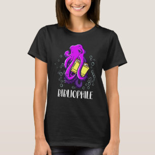 Bibliophile Octopus Book Reading T-Shirt