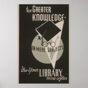 Bibliothèque de connaissances supérieures Affiche 