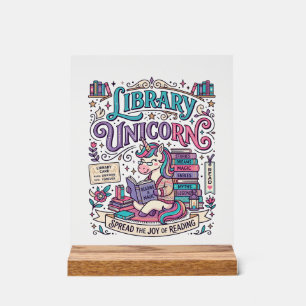 Bibliothèque de licorne Licorne Coloré POD Artwork