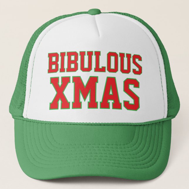 Bibulous Christmas™ Trucker Hat (Front)
