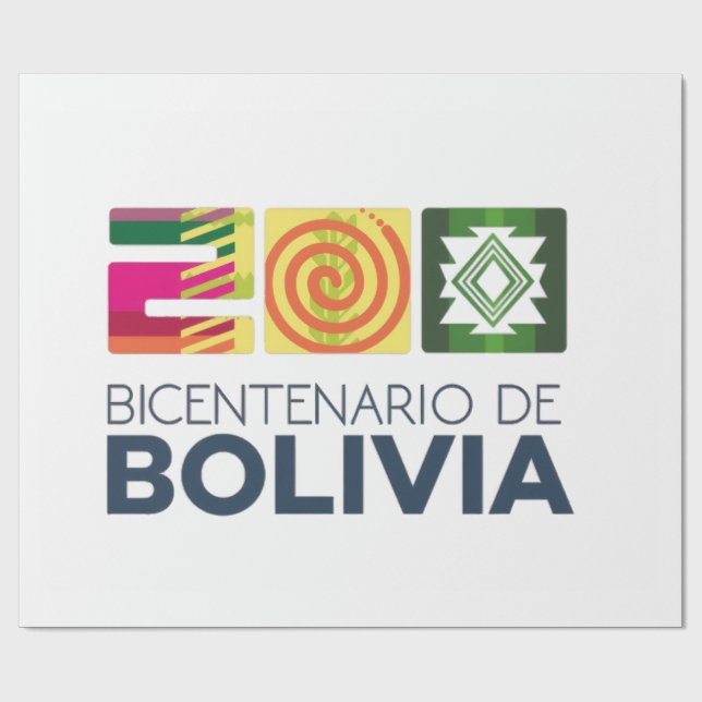 bicentenario Bolivia Wrapping Paper (Flat)