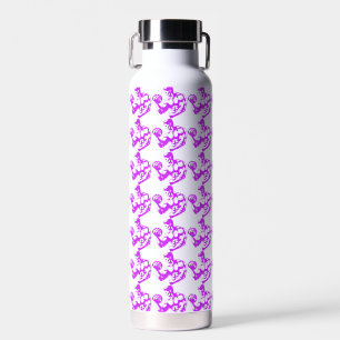 Bicep Curl Minimalist Gym - Purple Fitness Design Water Bottle