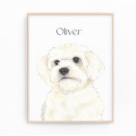 Bichon, Bolognese, Coton, Havanese, Maltese Art Photo Print<br><div class="desc">I am in love with this beautifully detailed watercolor illustration of a bichon, bolognese, coton de tulear, havanese, or maltese! Personalize these art prints with your name or monogram to compliment your decor and change fonts by selecting the "edit using design tool" option at personalization. Shop the rest of my...</div>
