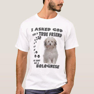 Bichon Bolognese Quote Mom, Bologneser Dad Art, Cu T-Shirt