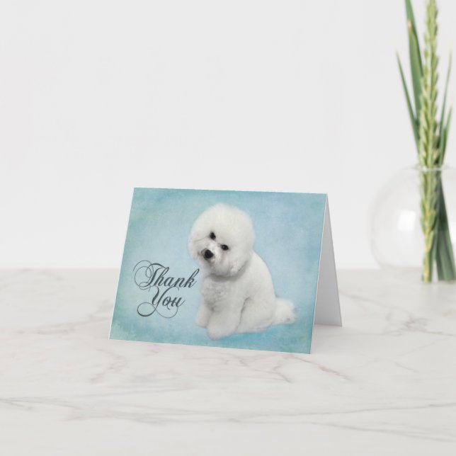 Bichon Carte de remerciements (Devant)