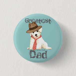 Bichon Dad 1 Inch Round Button