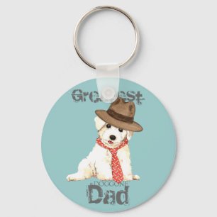 Bichon Dad Keychain