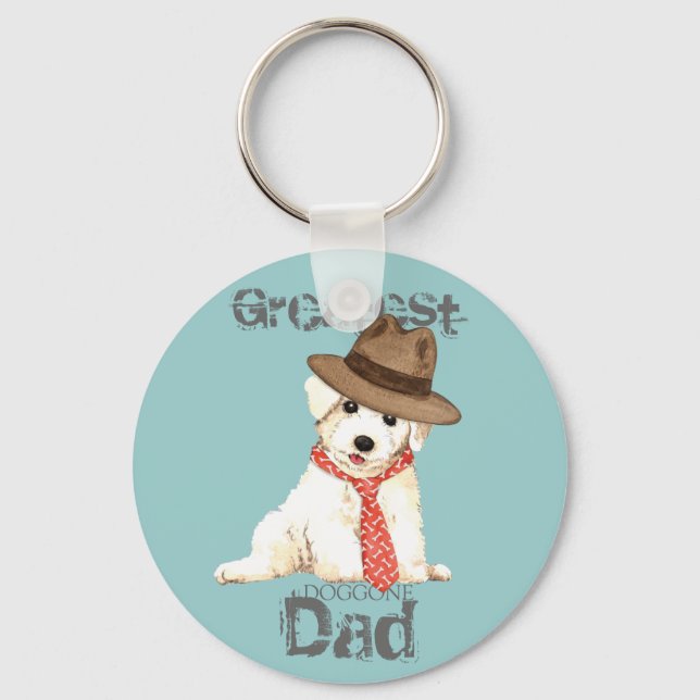 Bichon Dad Keychain (Front)