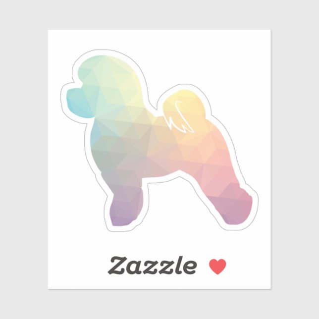 Bichon Dog Breed Geo Silhouette Pastel (Sheet)