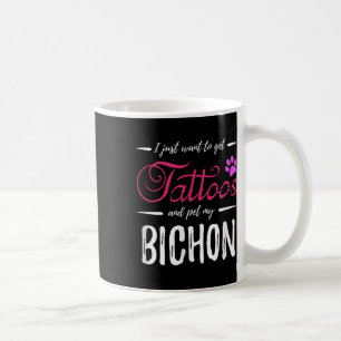 Bichon Dog Lover Tattoo Funny Dog Mom Gift Idea Coffee Mug