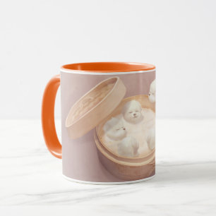 Bichon Dumplings: Cute Xiao Long Bao Dim Sum Art Mug