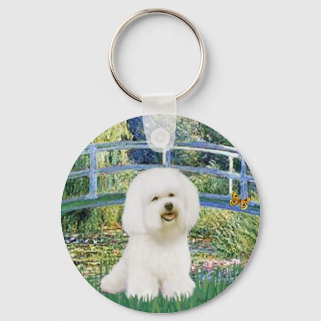 Bichon Frise 1 - Bridge Keychain (Front)