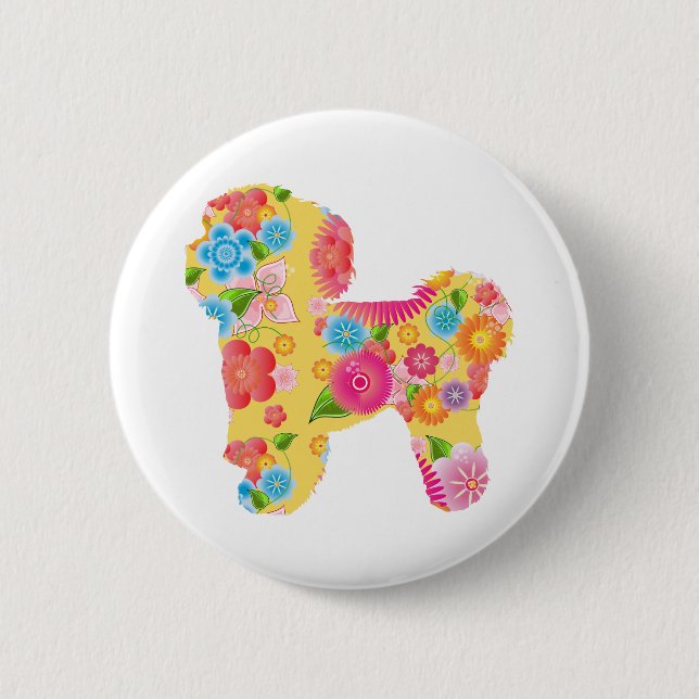 Bichon Frise 2 Inch Round Button (Front)