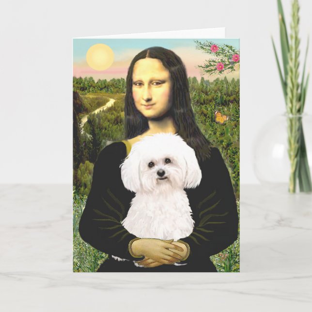 Bichon Frise 2R - Mona Lisa Card (Front)