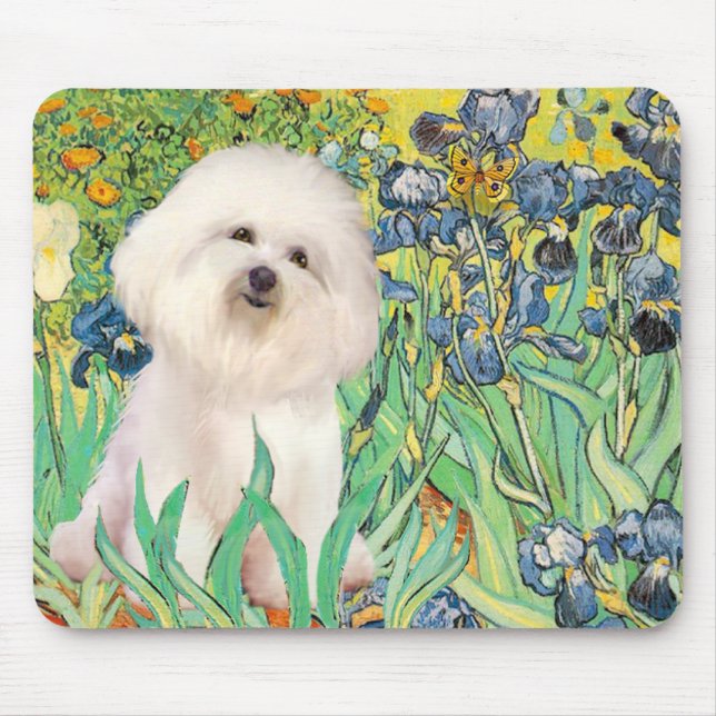 Bichon Frise 4  - Irises Mouse Pad (Front)