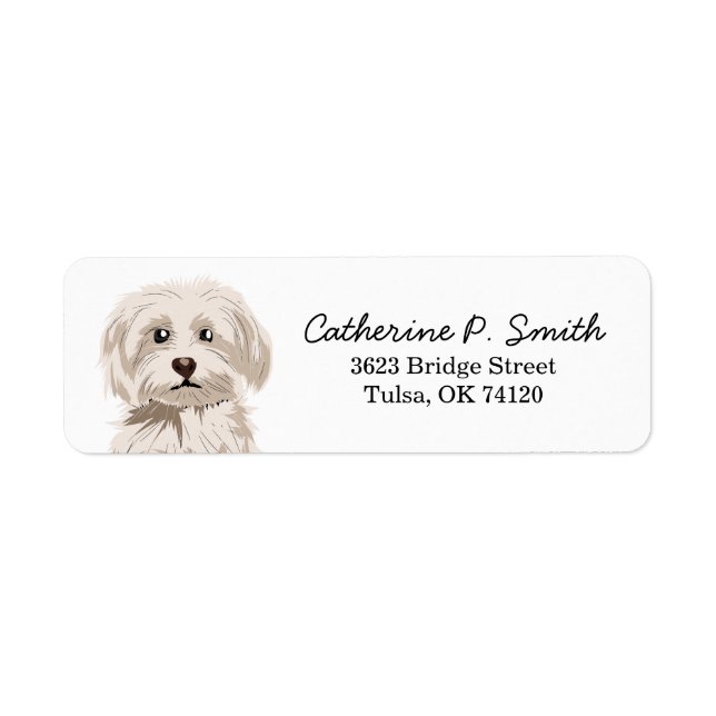 Bichon Frise Adresse de retour (Devant)