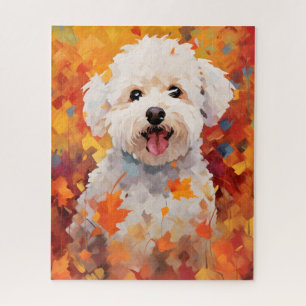 Bichon Frise Autumn Thanksgiving  Jigsaw Puzzle