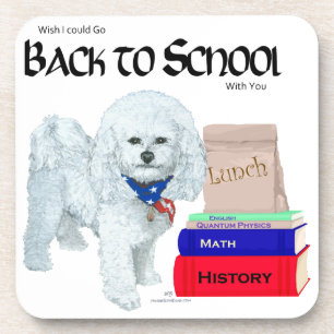 Bichon Frise Back to School Coaster