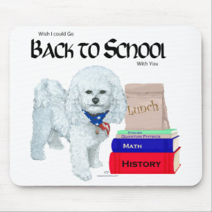 Bichon Frise Back to School Mouse Pad
