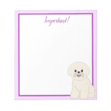 Bichon Frise Blank Notepad