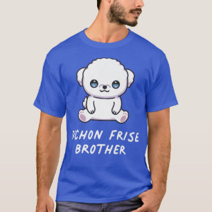 Bichon Frise Brother Kawaii Anime Dog Lover Owner  T-Shirt