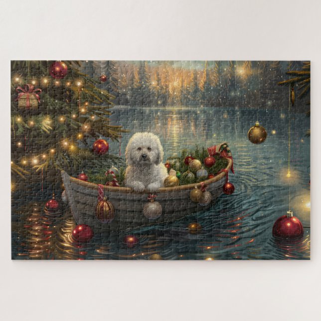 Bichon Frise Christmas Festive Voyage Jigsaw Puzzle (Horizontal)