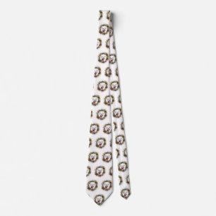 Bichon Frise Christmas Wreath Festive Pup Tie