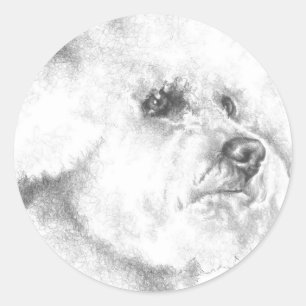 Bichon Frise Classic Round Sticker