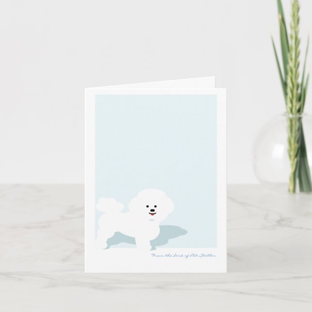 Bichon Frise Custom Note Card (Front)