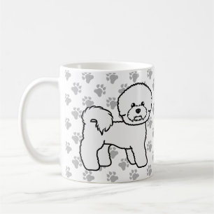 Bichon Frise Cute Cartoon Dog Illustration Coffee Mug