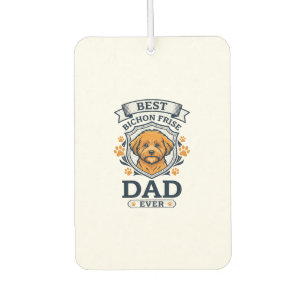 Bichon Frise Dad Ever Dog Paw Prints Air Freshener