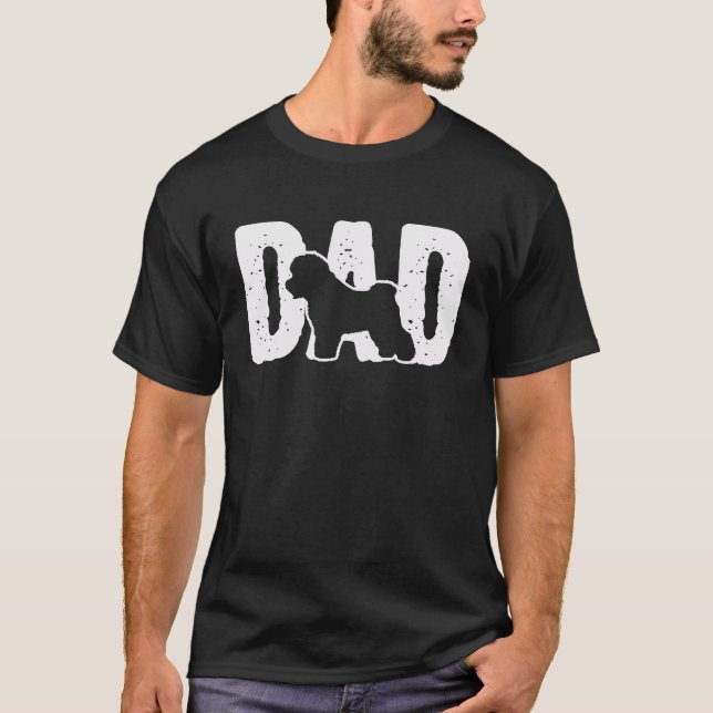Bichon Frise Dad Father Silhouette Dog T-Shirt (Front)