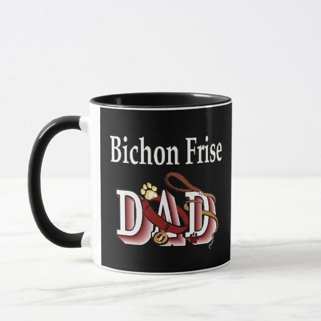 Bichon Frise Dad Mug (Left)