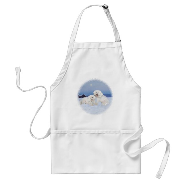 Bichon Frise December Evening Standard Apron (Front)