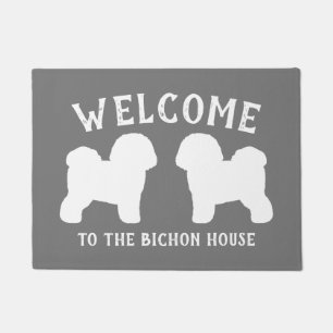 Bichon Frise Dog Breed Silhouettes Doormat