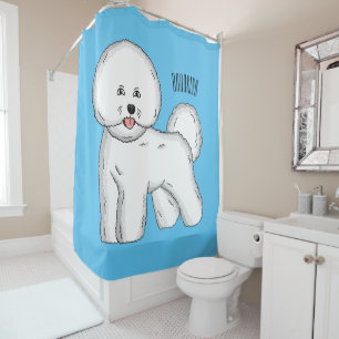 Bichon frise dog cartoon illustration