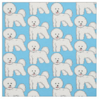 Bichon frise dog cartoon illustration 