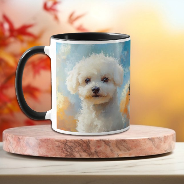Bichon Frise Dog Impressionistic Paint Mug (Creator Uploaded)