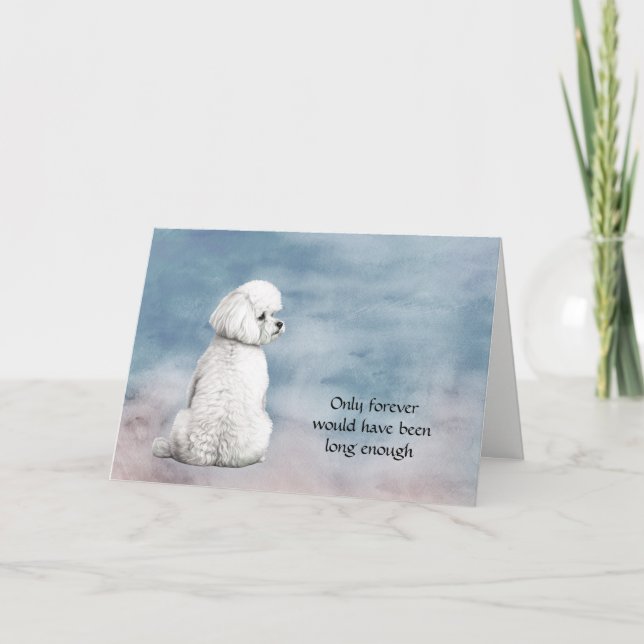 Bichon Frise Dog Loss Sympathy Card (Front)