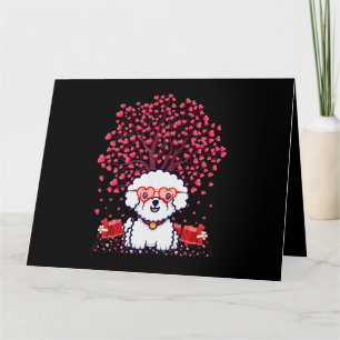 bichon frise dog lover bichon frise valentines day card