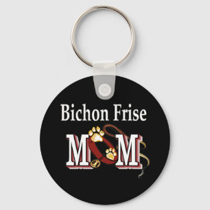Bichon Frise Dog MOM Keychain