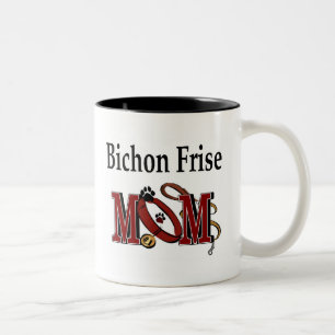 Bichon Frise Dog MOM Two-Tone Coffee Mug