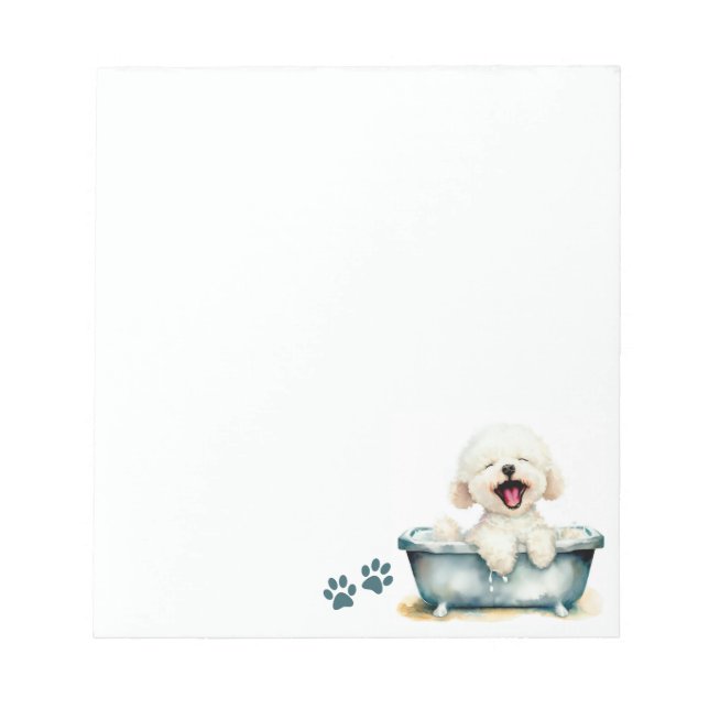 Bichon Frise Dog Notepad (Front)