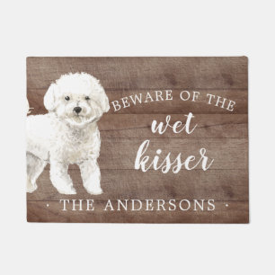 Bichon Frise Dog Personalized Door Mat