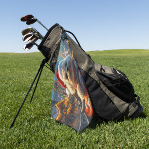 Bichon Frise Dog Roller Coaster Christmas Golf Towel