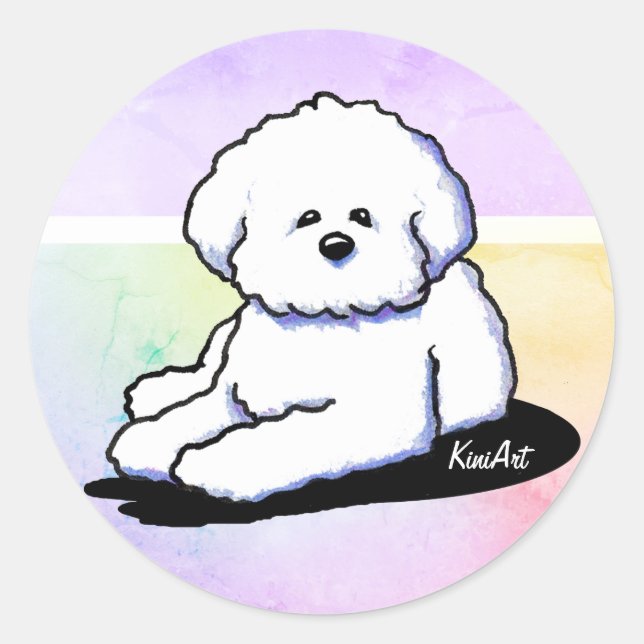 Bichon Frise Dog Stickers (Front)