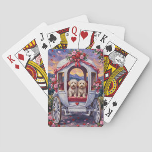 Bichon Frise Dog Valentine's Day Playing Cards