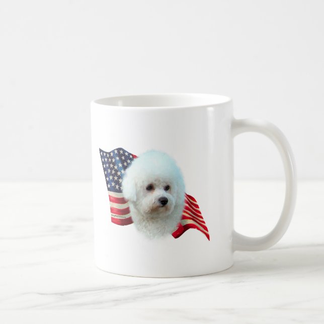 Bichon Frise Flag Coffee Mug (Right)