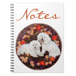 Bichon Frise Floral Notebook